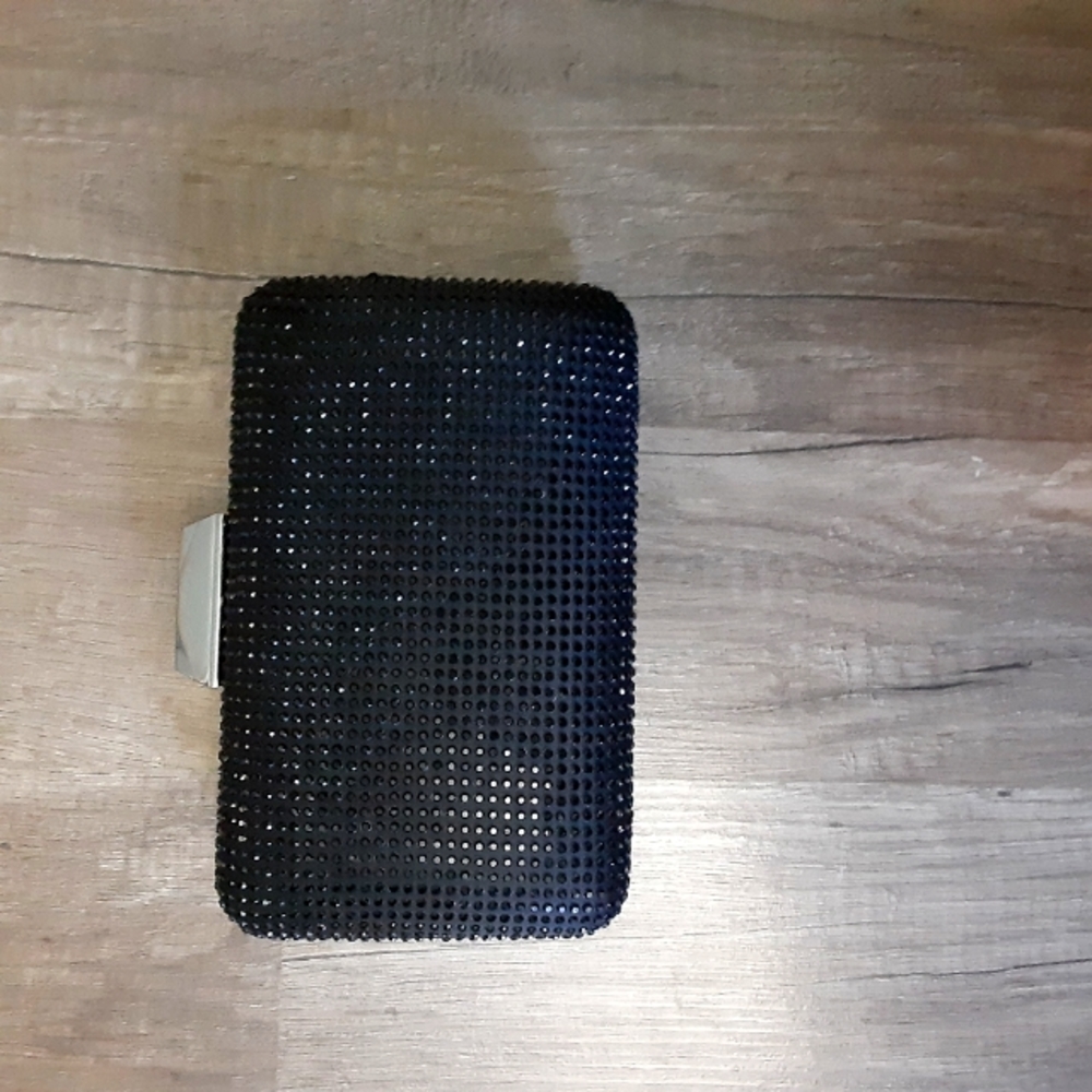 Small black charming charlie clutch